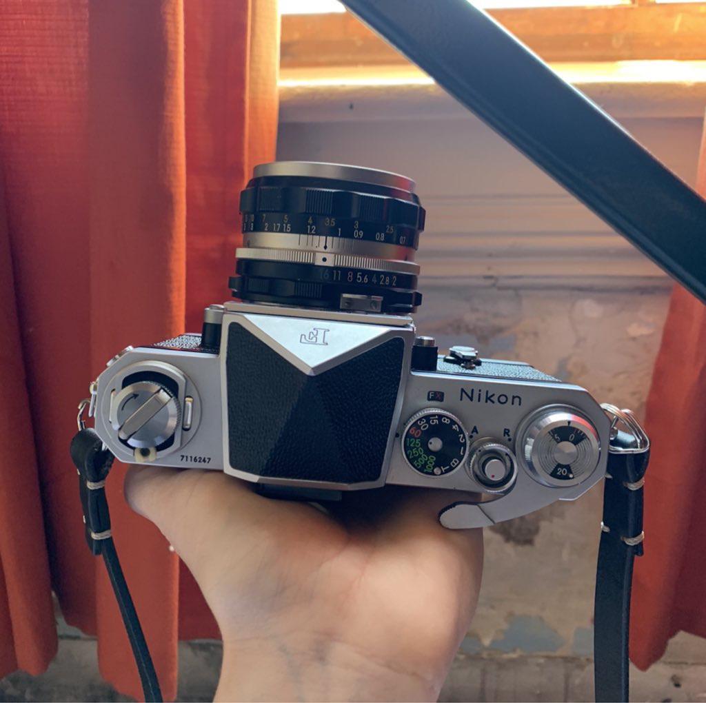 Nikon F with both the eye level viewfinder and the waist level