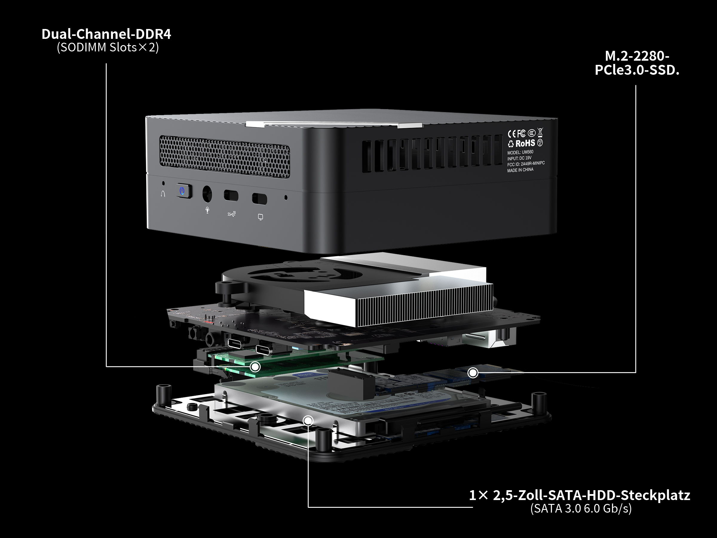 MINISFORUM UM450/ UM560/ UM580 Mini PC Refurbished