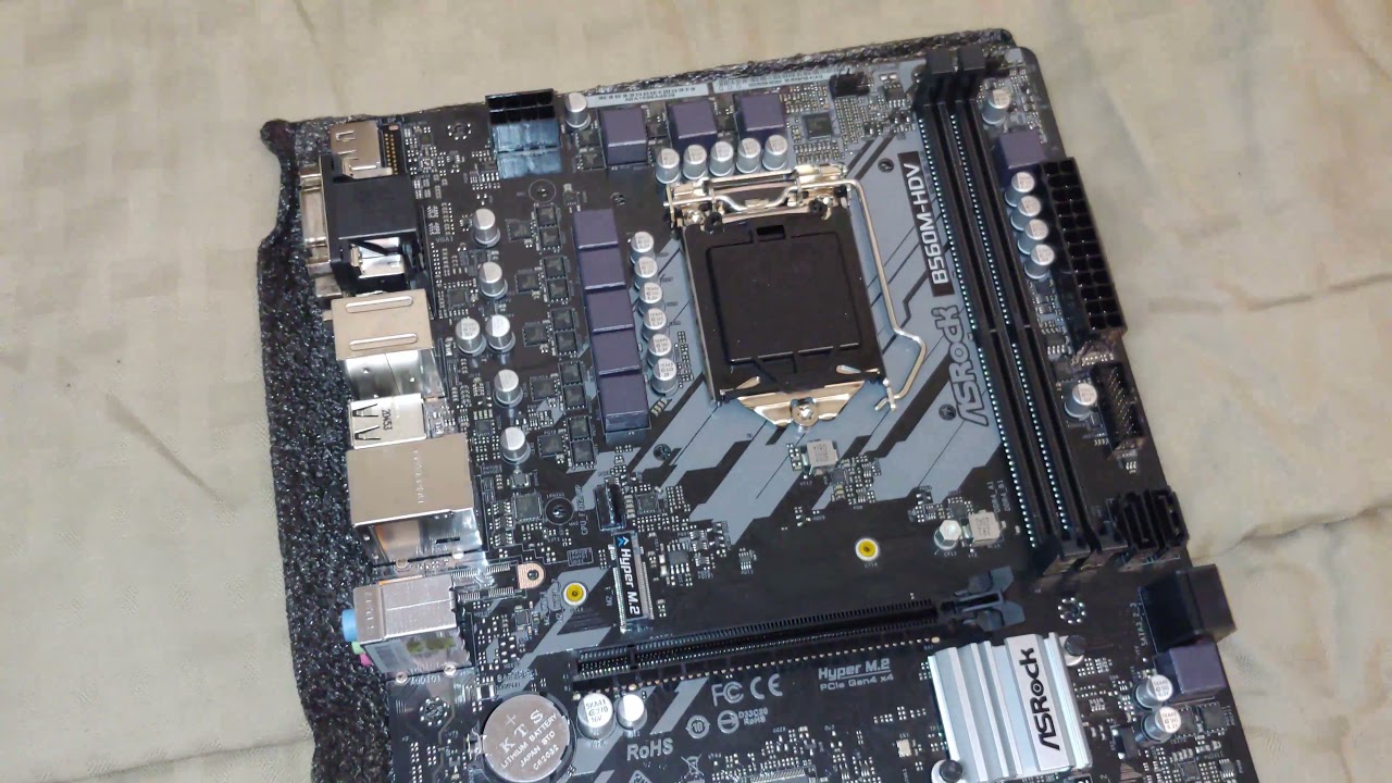 Unboxing Asrock B560m HDV mATX motherboard for 10th & 11th gen CPU
