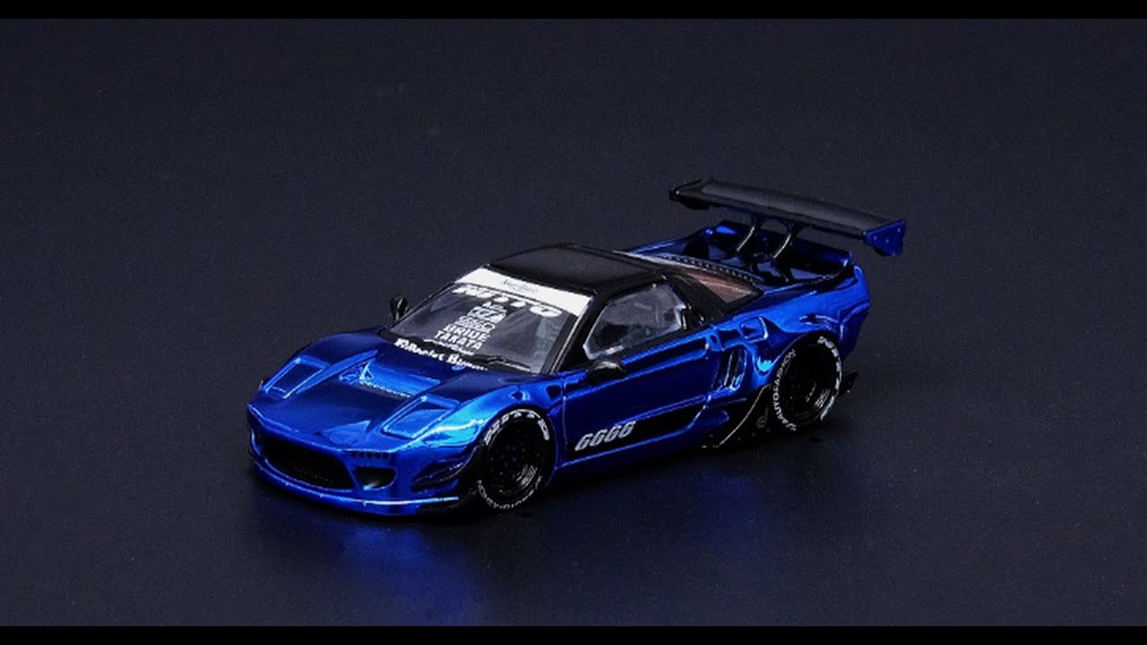 INNO 64 1/64 Honda NSX NA Rocket Bunny V2 Aero in Blue Metallic