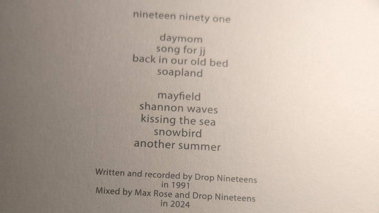 DROP NINETEENS: 1991 - The GOAT of Shoegaze demos? - YouTube