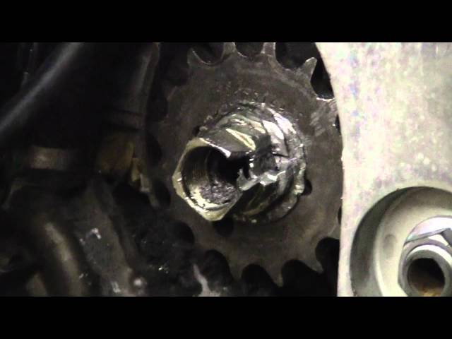 1998 zx9 ninja front sprocket removal - YouTube