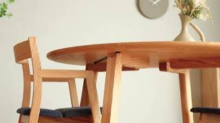 府中家具 若葉家具 MK テーブル 丸 国産家具 無垢 ダイニングテーブル