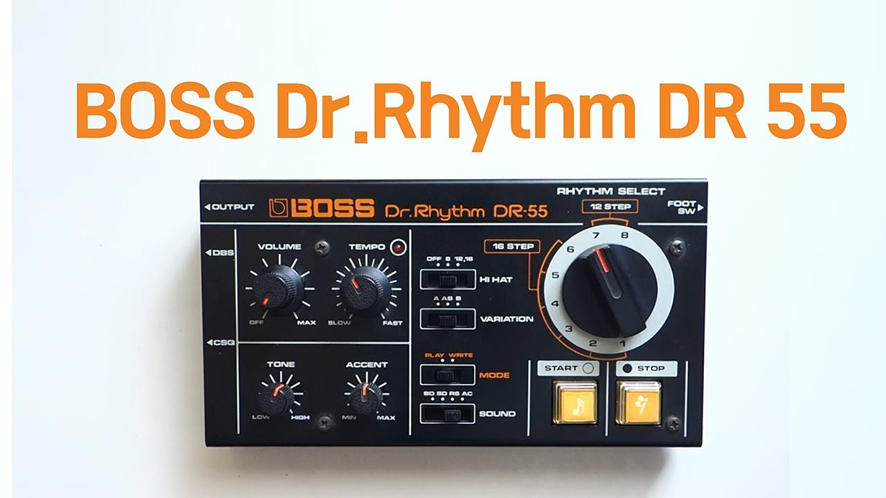boss dr rhythm dr 55 - YouTube