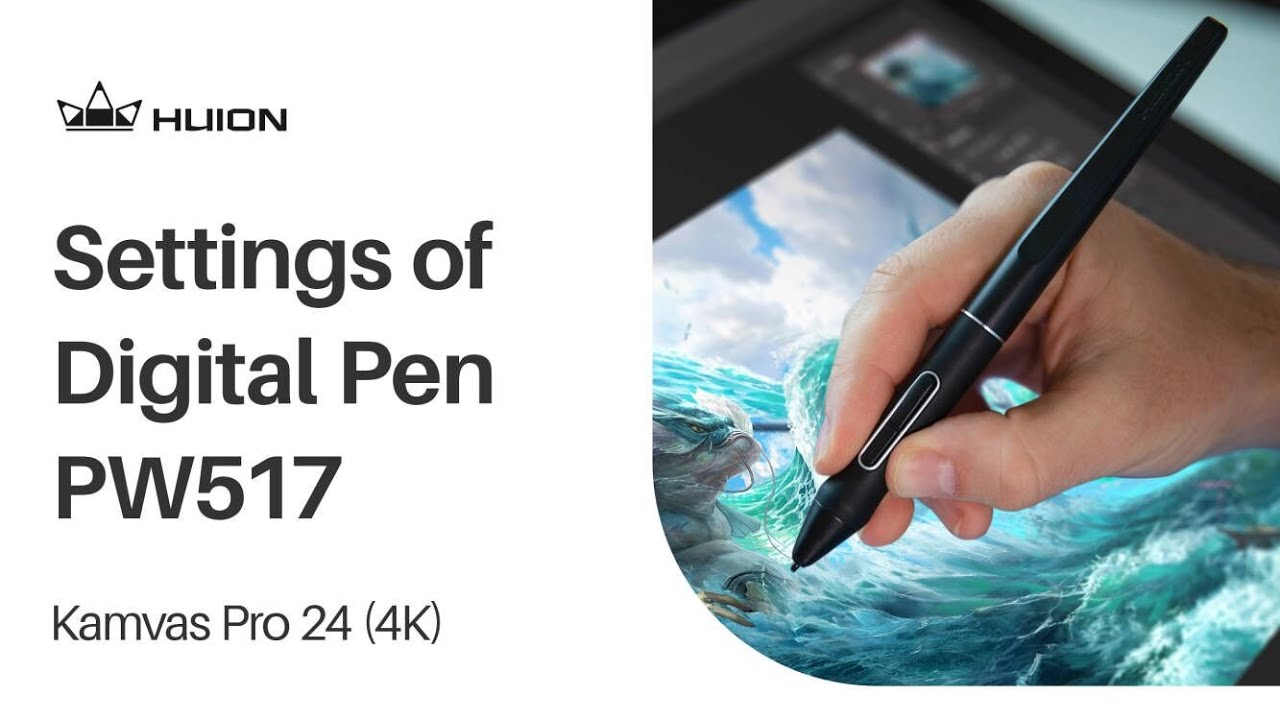 Battery-free pen PW 517 for Kamvas Pro 24 (4K) - YouTube