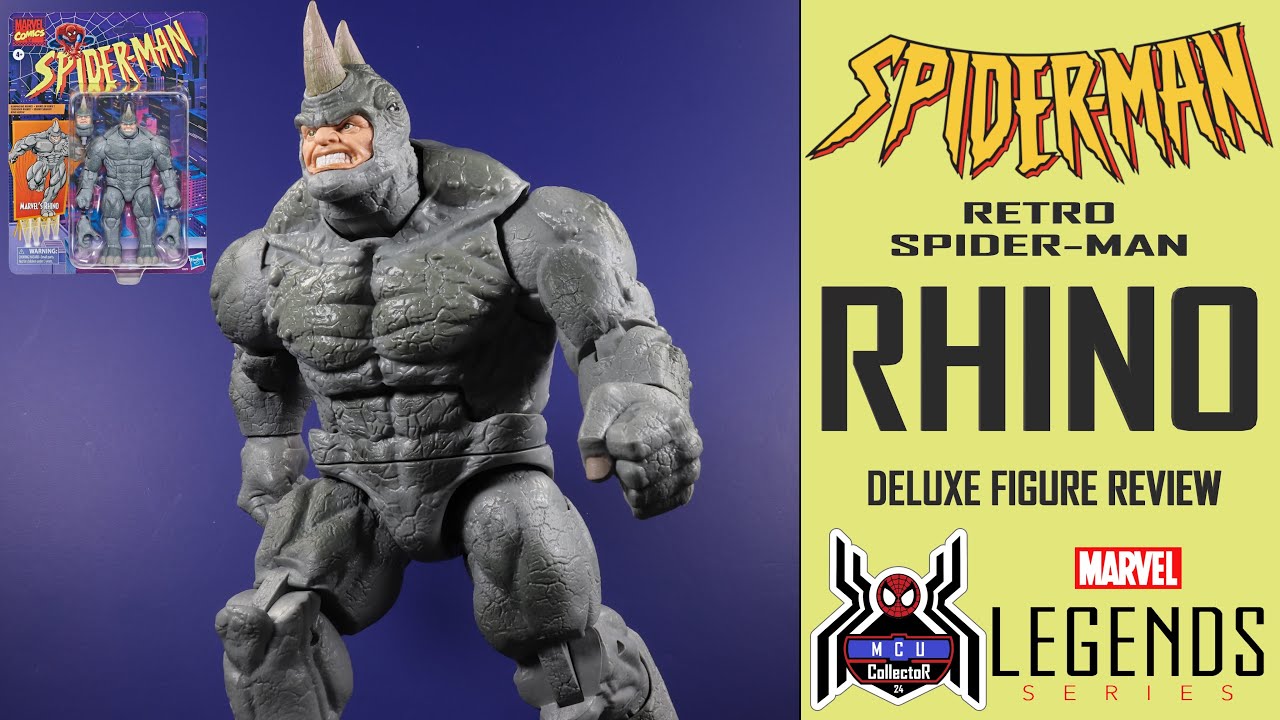 Marvel Legends Retro RHINO SpiderMan Deluxe BAF Figure Review