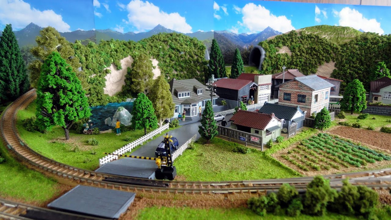 ミニジオラマ 田舎の風景 - YouTube
