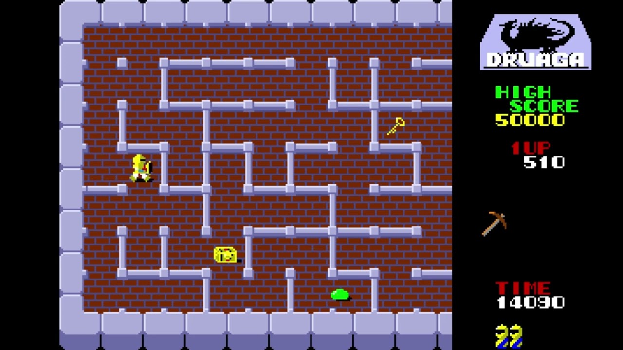 FM77AV] THE TOWER OF DRUAGAドルアーガの塔. Stage 1 - 4, Fujitsu