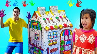 Liam and Jannie Play with Paint and Art Toys - YouTube
