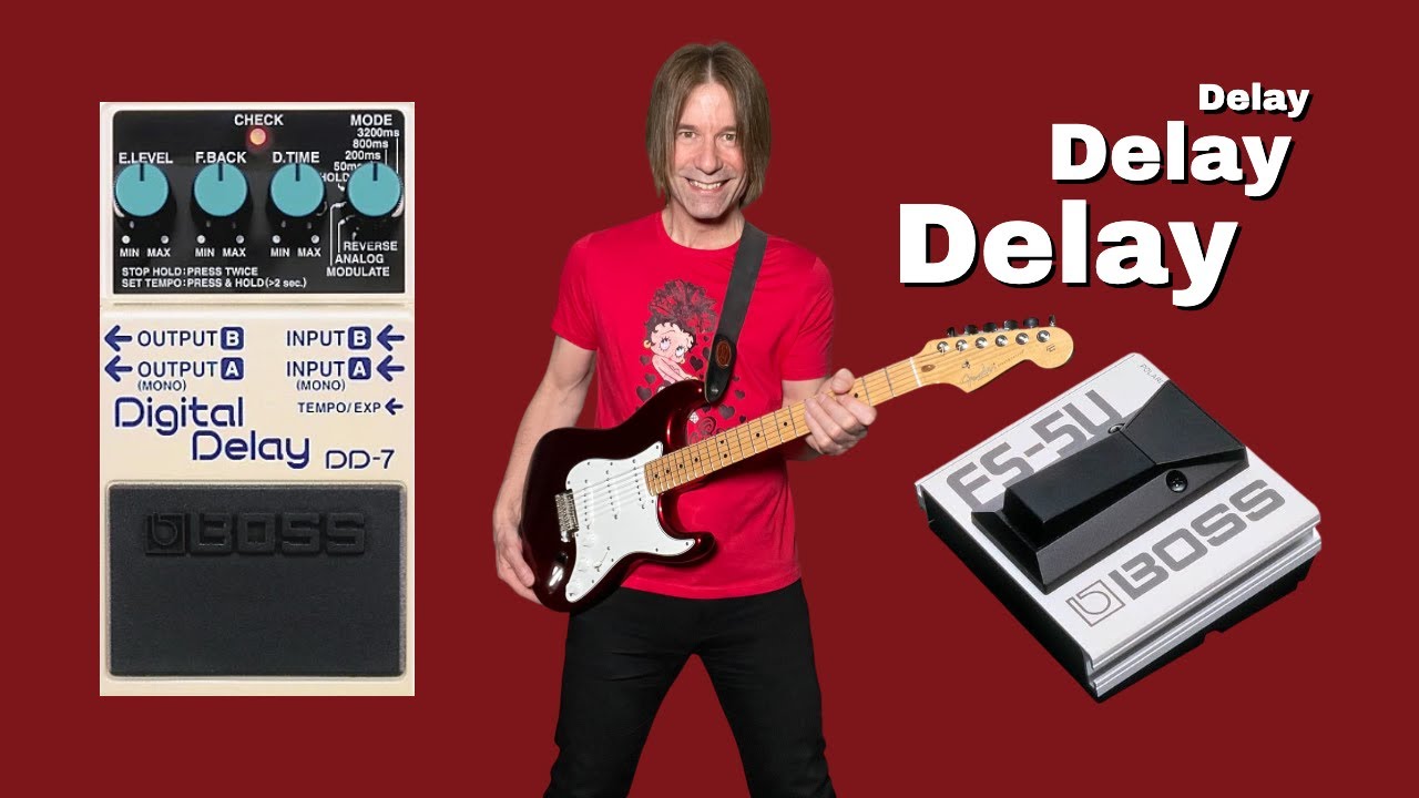 BOSS DD-7 Digital Delay Pedal with the BOSS FS-5U - YouTube