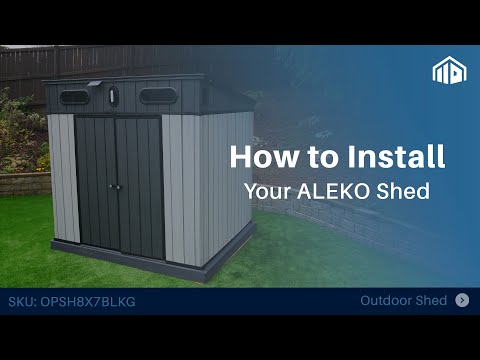 8x7-ft. Outdoor Shed with Pent Roof | ALEKO