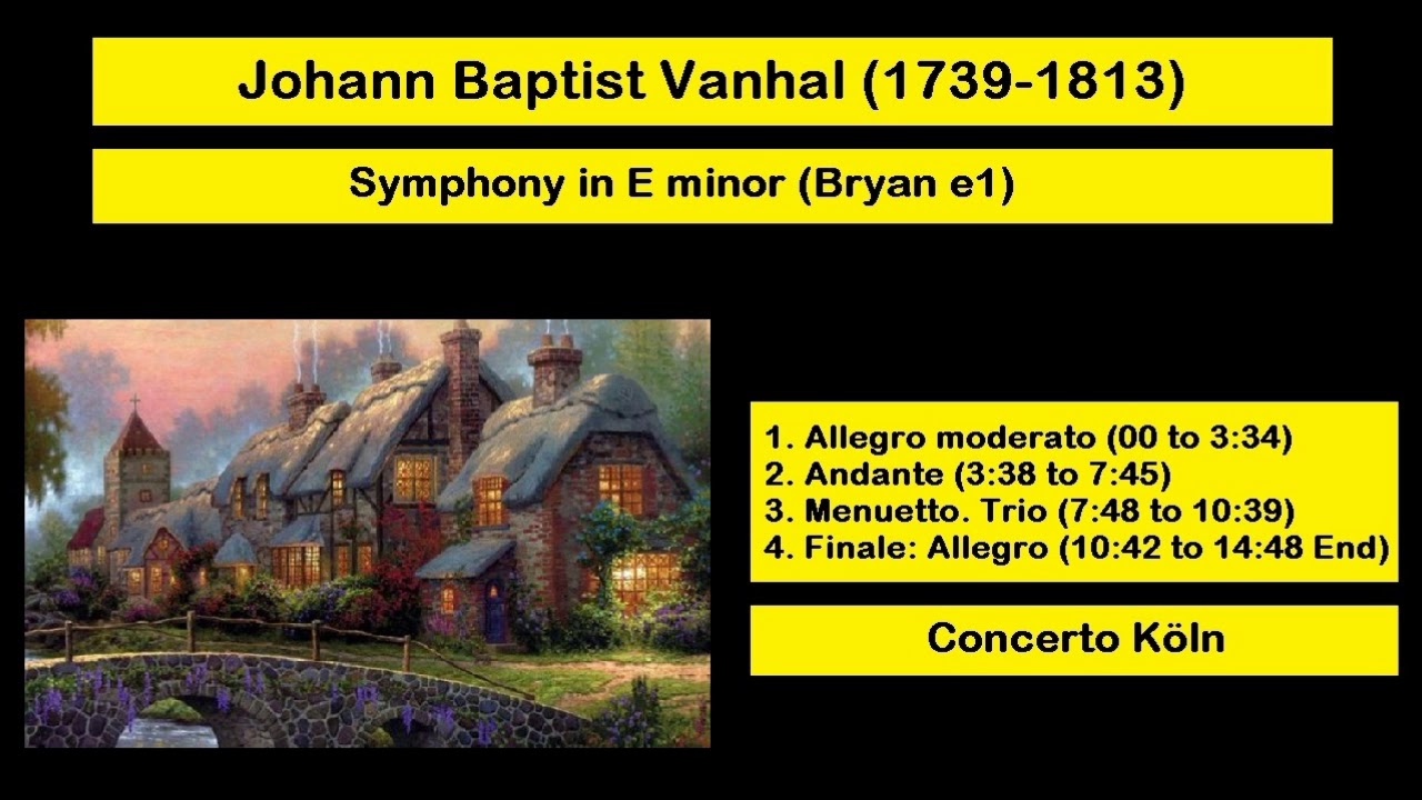 Johann Baptist Vanhal (1739-1813) - Sinfonia in C - YouTube