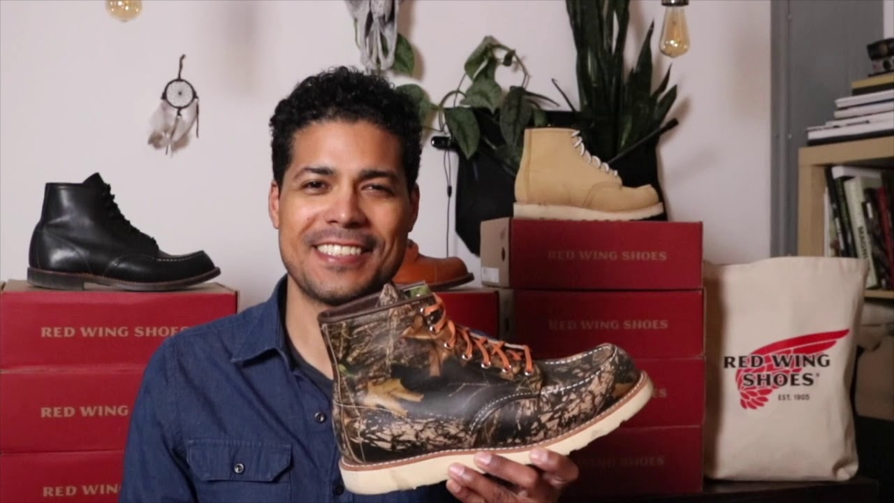 Red Wing 8884 Camouflage Moc Toe in Mossy Oak Leather - YouTube