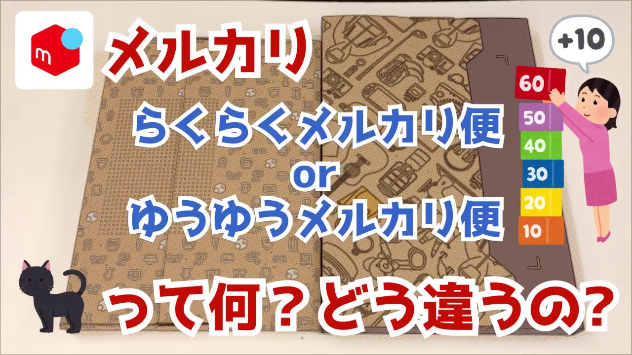 ゆっくり解説【発送方法】らくらくメルカリ便とゆうゆうメルカリ便って