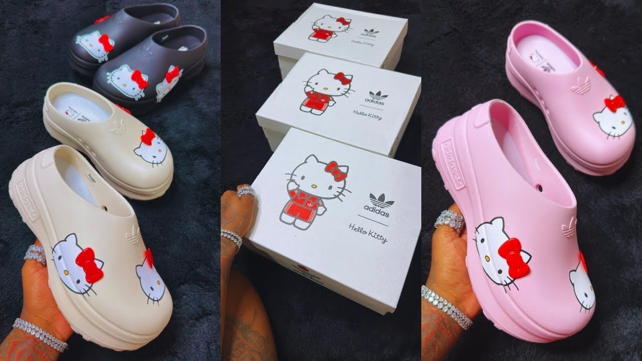 ADIDAS ADIFOM STAN SMITH HELLO KITTY MULES UNBOXING REVIEW & TRY