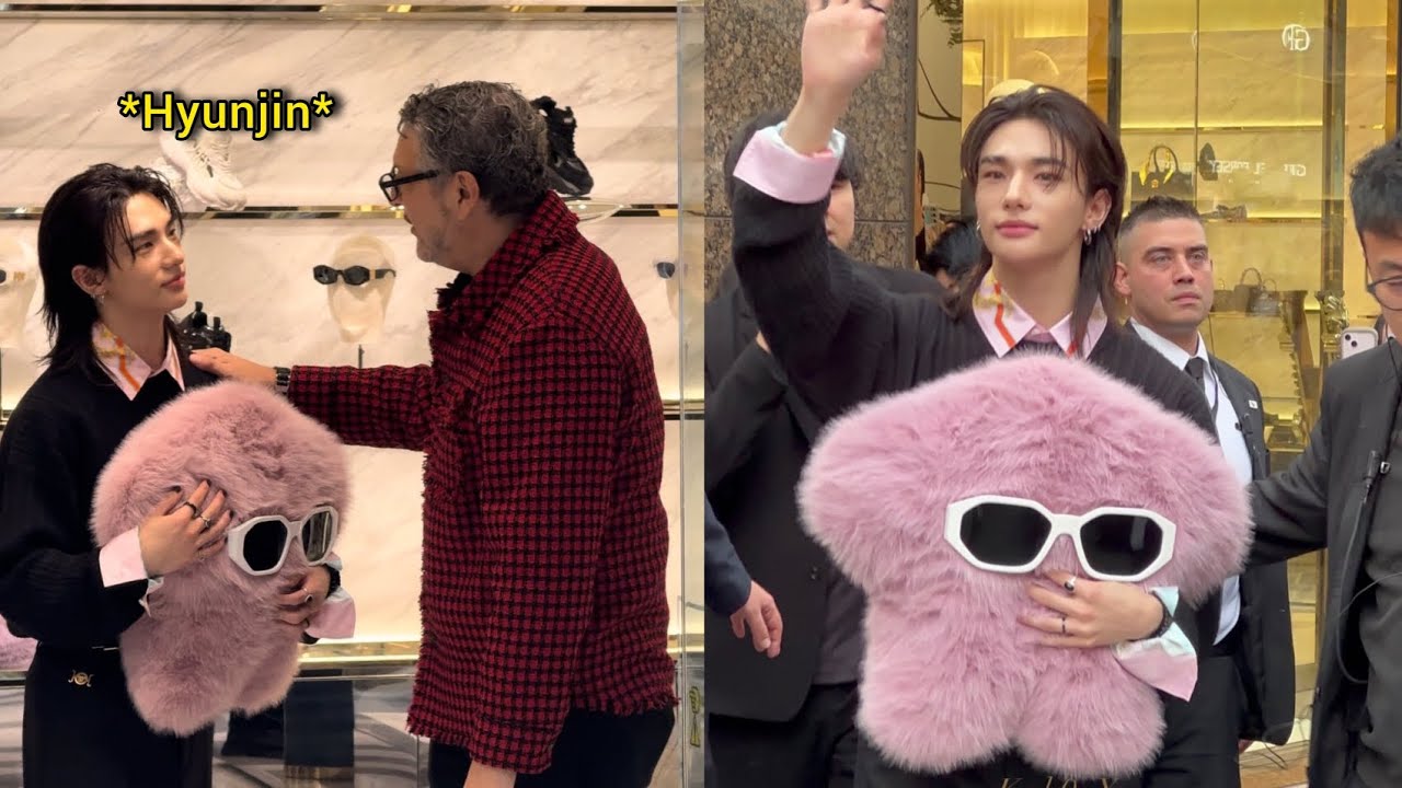 StrayKids Hyunjin Leaving Versace Store In Tokyo He took the