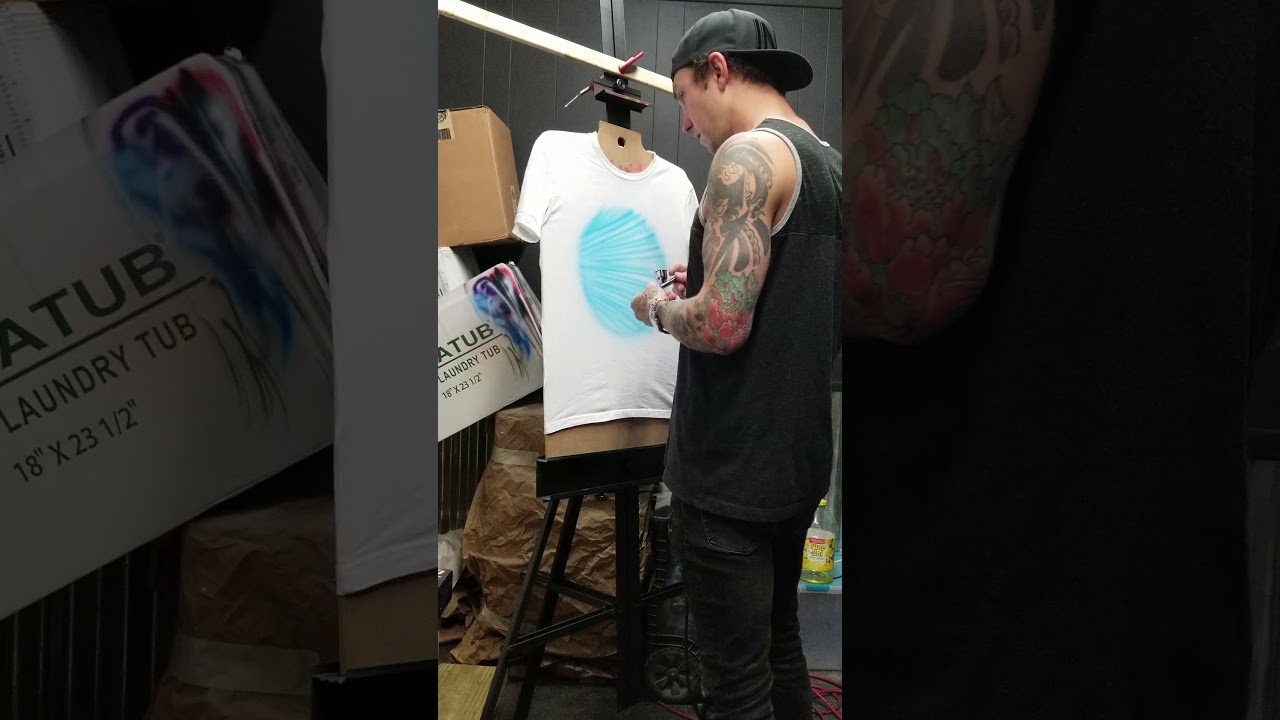 🔥 Airbrushing for Beginners | 100% Freehand T-Shirt Tutorial