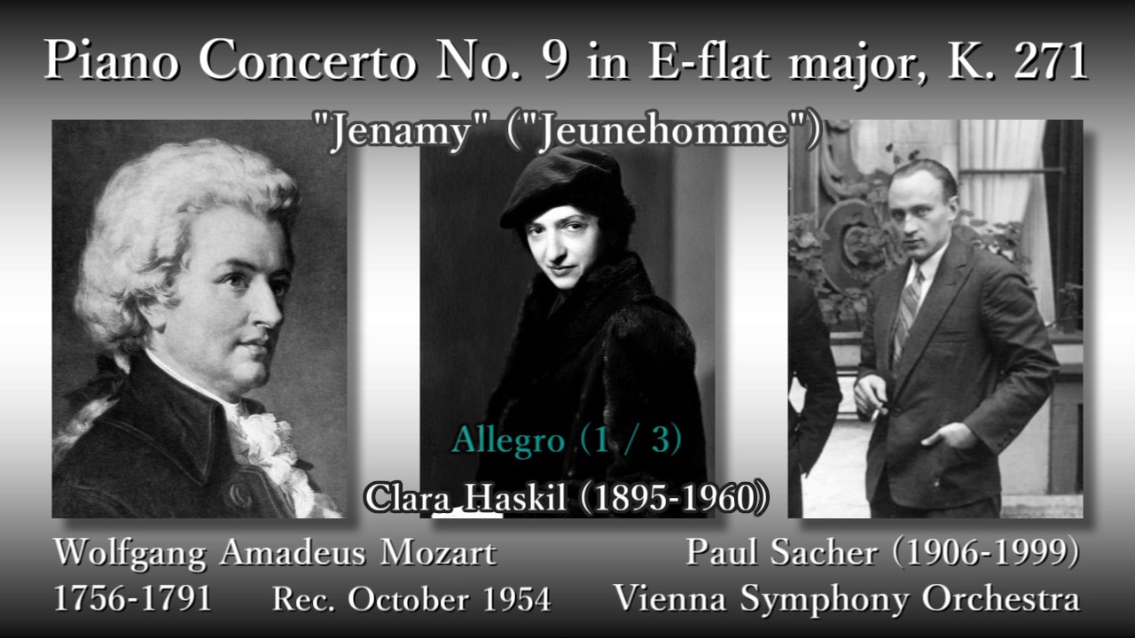 Mozart: Piano Concerto No. 9, Haskil & Sacher (1954) モーツァルト