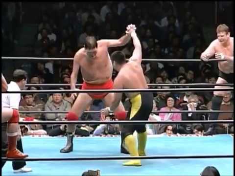 AJPW - Stan Hansen & Giant Baba vs Toshiaki Kawada & Akira Taue