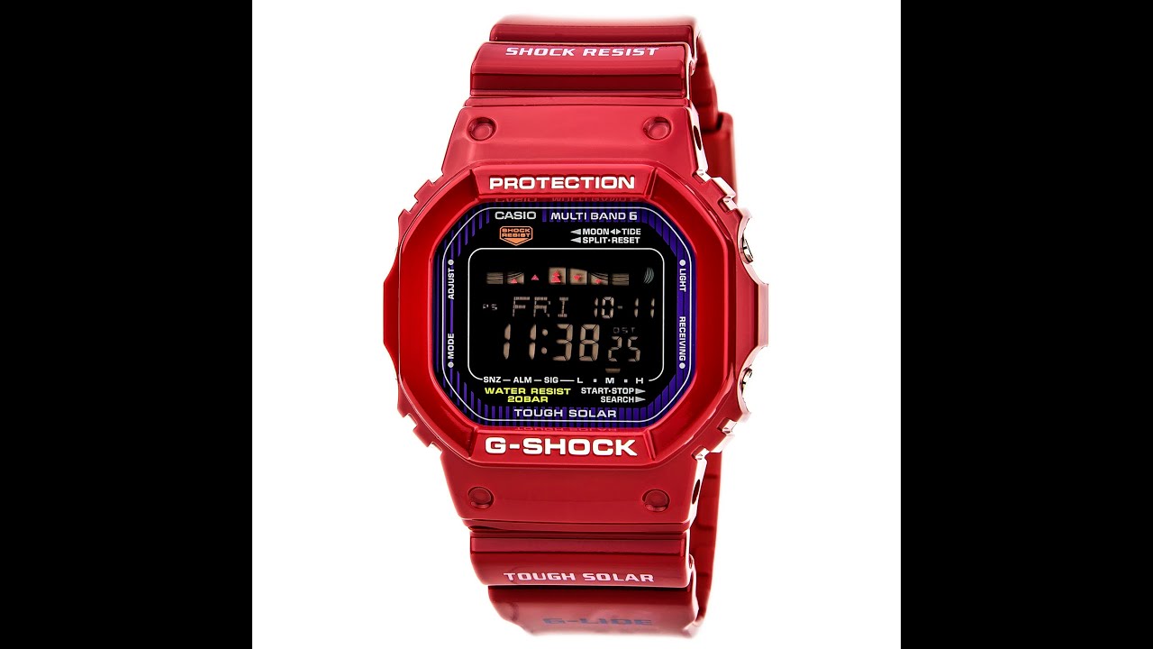 Casio GWX5600C-4 Men's G-Shock G-LIDE Tough Solar Red Plastic
