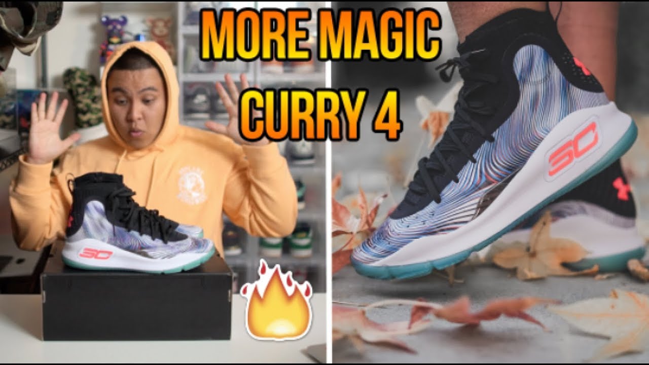 UNDER ARMOUR CURRY 4 'MORE MAGIC' REVIEW + ON FEET!!! - YouTube
