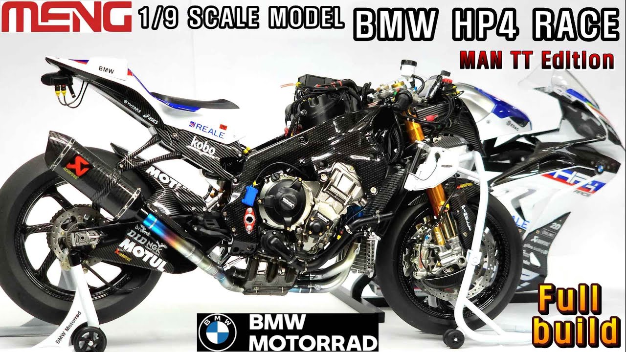 MENG MODEL 1/9 BMW HP4 RACE Full Build - YouTube