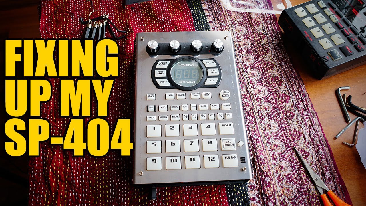 Customising my Roland SP-404SX (Faceplate and Knobs) - YouTube