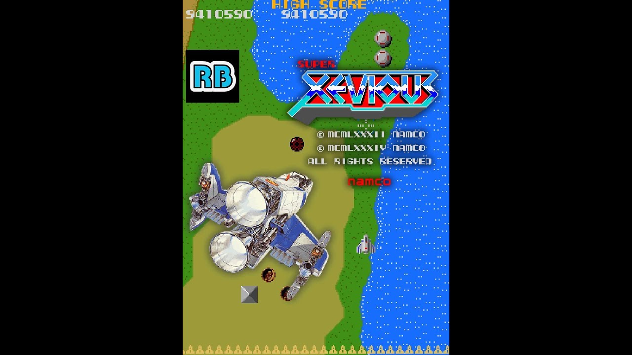 1984 [60fps] Super Xevious 9999990pts Loop1（ジェミニ誘導稼ぎ