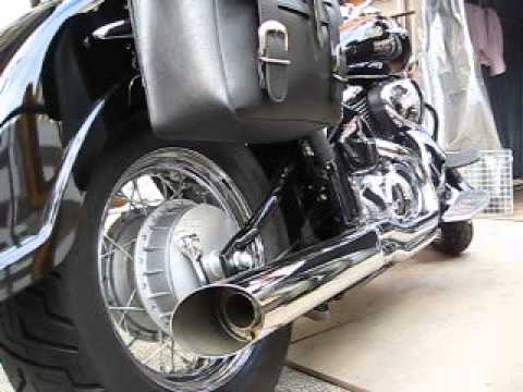 イントルーダークラシック400 ケンテック マフラー - YouTube