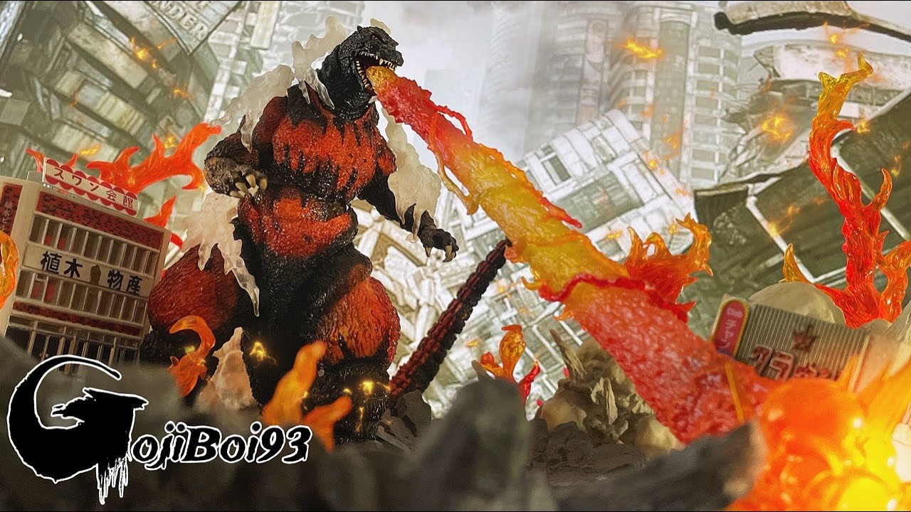 SH Monsterarts Godzilla 1995 -Ultimate Burning Ver.- Review - YouTube