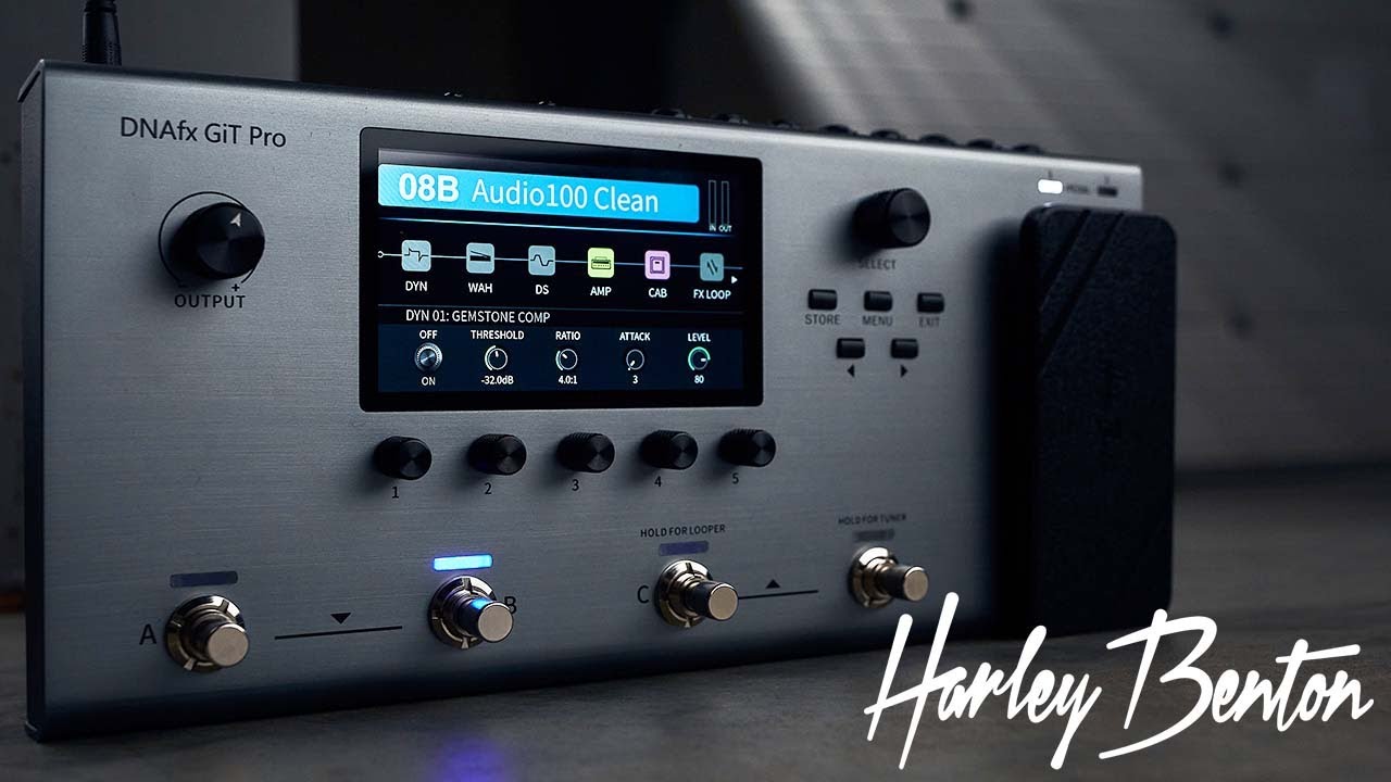 Harley Benton DNAfx GiT Pro エクスプレッションペダル付きの