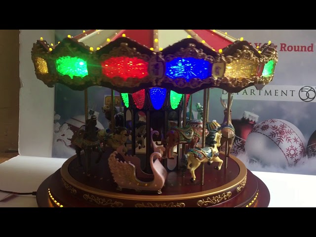 Mr Christmas marquee Deluxe Carousel model#151821 - YouTube