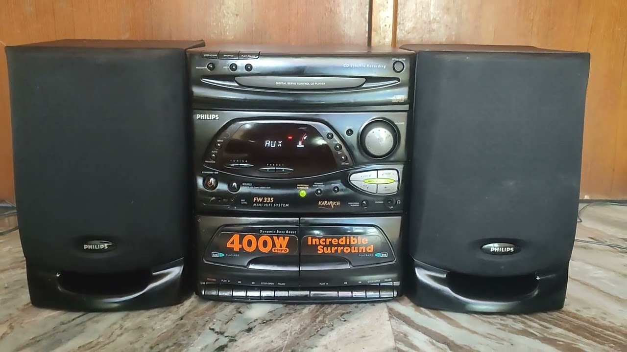 PHILIPS FW 335 mini HiFi Music System 400 watt PMPO - YouTube