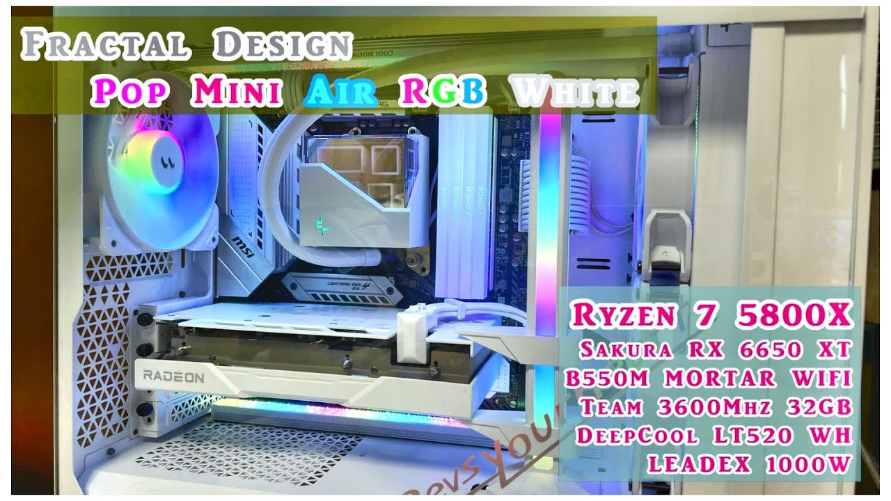 Fractal Design Pop Mini Air RGB White TG Clear Tint Ryzen 7 5800X