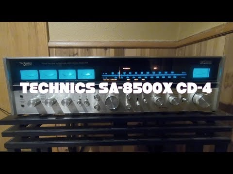 1977 Technics SA 8500X CD 4 Quad Silver Face Receiver Walkthrough