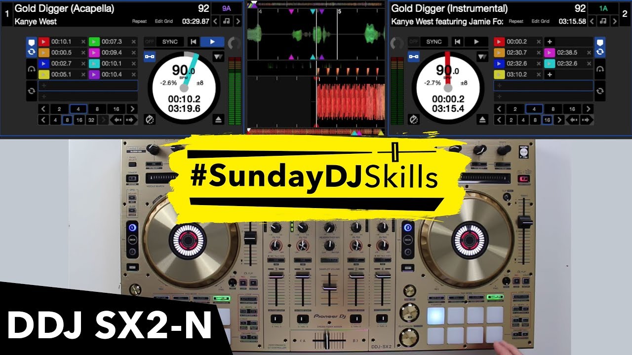 Pioneer DDJ SX2 Mix - Gold Wordplay Routine - YouTube
