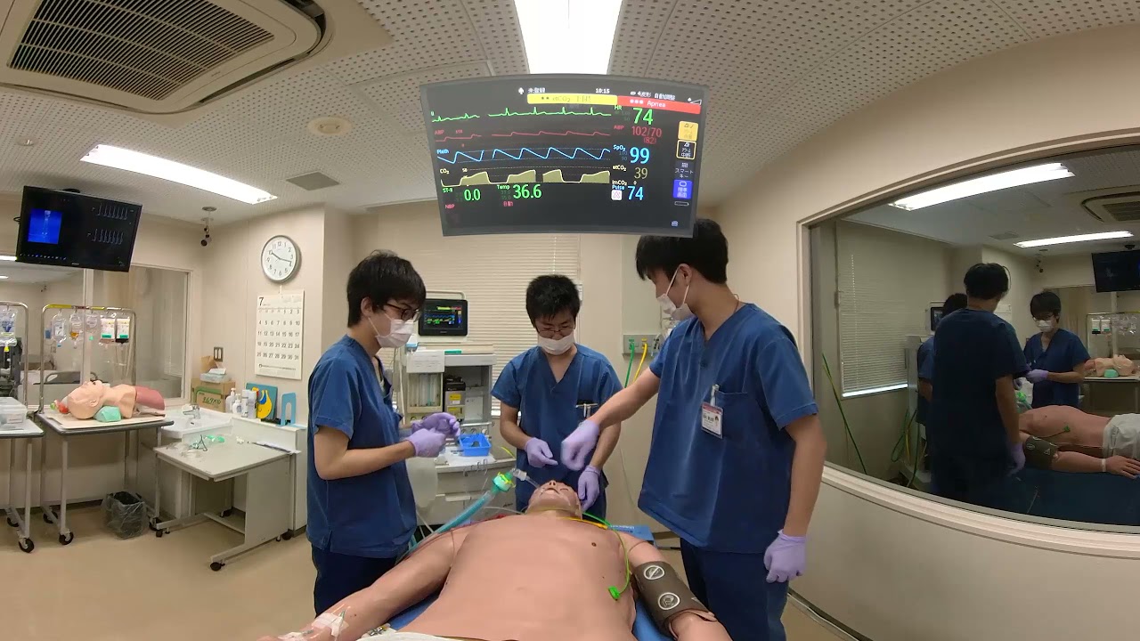 オープンキャンパス2021】高機能シミュレータを用いた全身麻酔