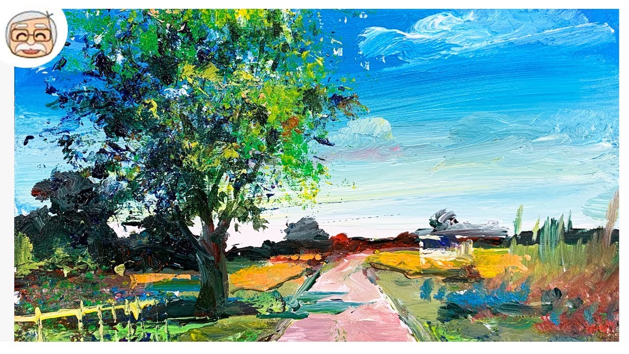 ASMR | Acrylic Landscape Painting | Calming art | Healing | Relax