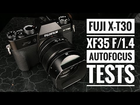 Fuji X-T30 | XF 35 f/1.4 Autofocus Tests - YouTube
