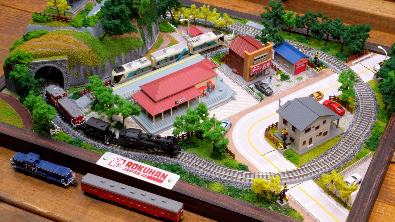 Z-gauge wall-mounted layout set / ROKUHAN model railroad / Z-gauge