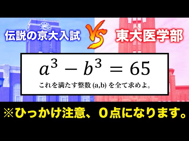 The legendary Kyoto University entrance exam math integer problem