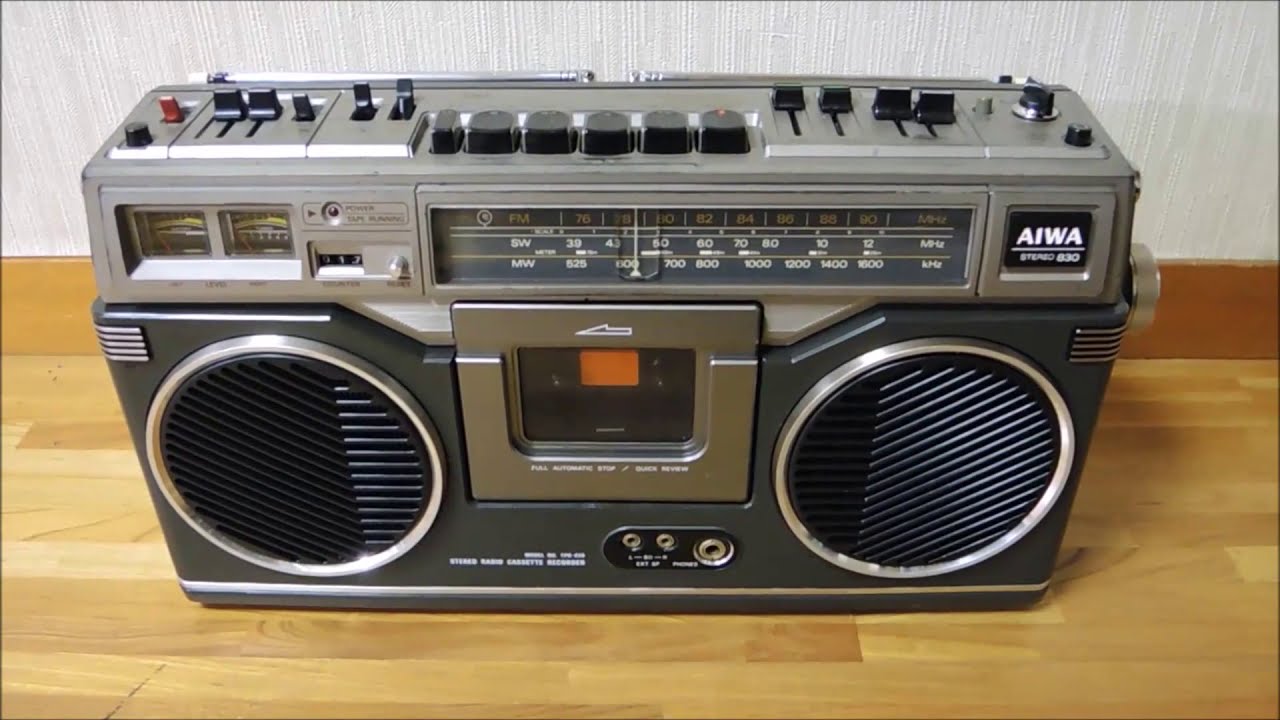 STEREO830】ラジカセ AIWA TPR-830 - YouTube