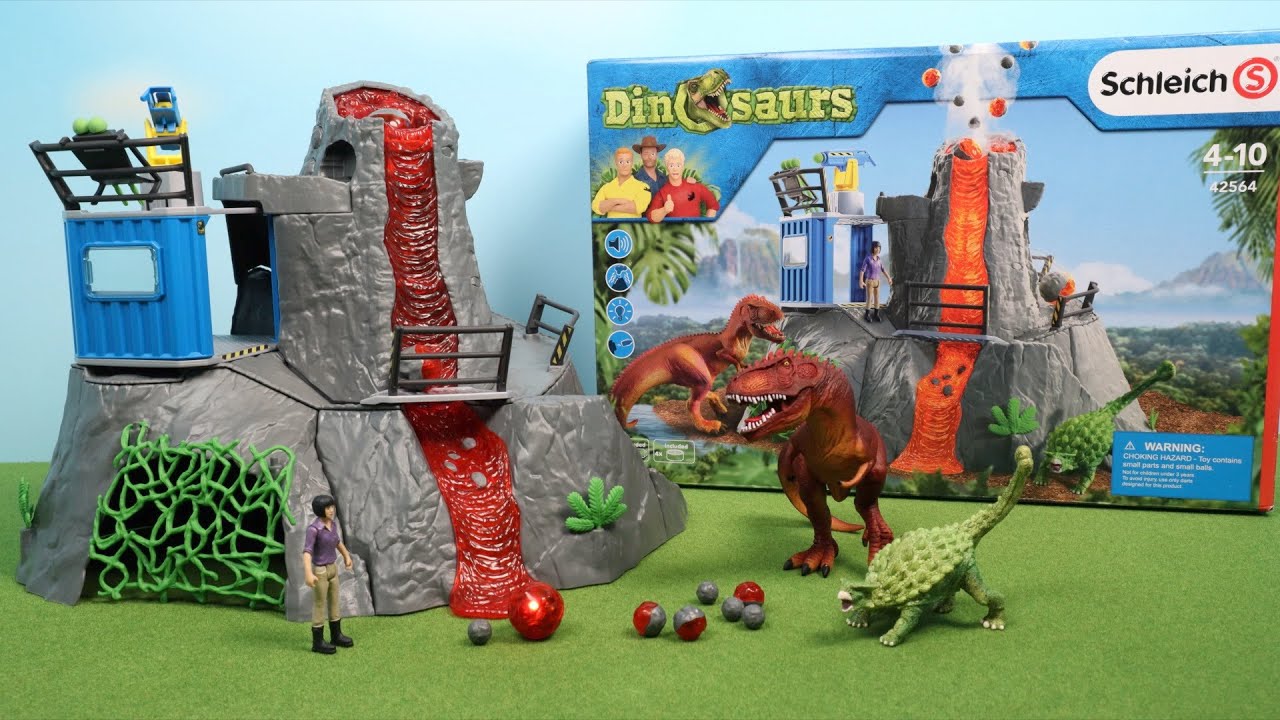 シュライヒ 恐竜シリーズ フィギュアセット「火山大爆発！ダイノ