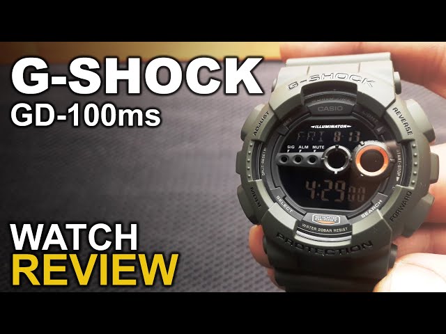 G Shock GD100ms - Watch review & Basic operations - YouTube