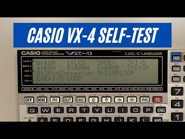 Casio VX-4 / FX-870P Portable Computer Undocumented Self-test