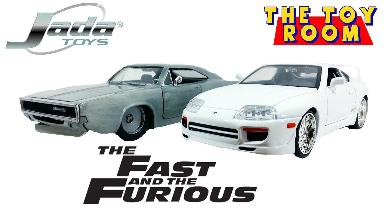 Fast And The Furious 1:24 Diecast White Toyota Supra & Dodge