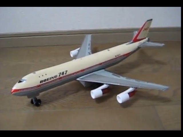 野村トーイ、電動走行 ブリキ製 ボーイング747 プロトタイプ Boeing