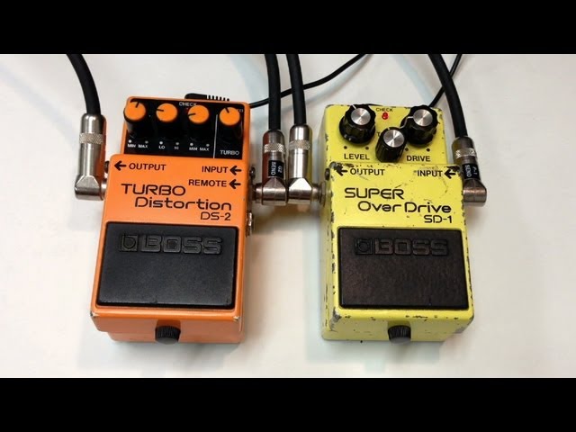 MIJ Boss DS-2 vs 1982 Boss SD-1 Super Overdrive - YouTube
