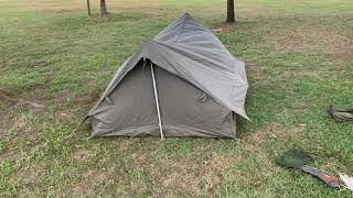 フランス軍F1コットンテント】試し張り。レビュー。【French army f1