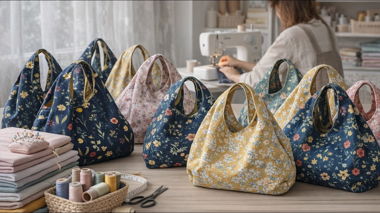 デニムリメイク』ファスナー開閉トートバッグの作り方 How to make a